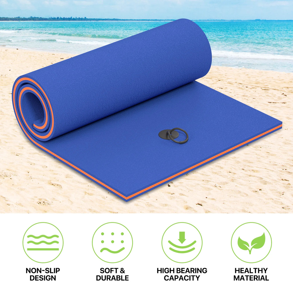 Blue 6x3FT XPE Foam Water Floating Mat W15510