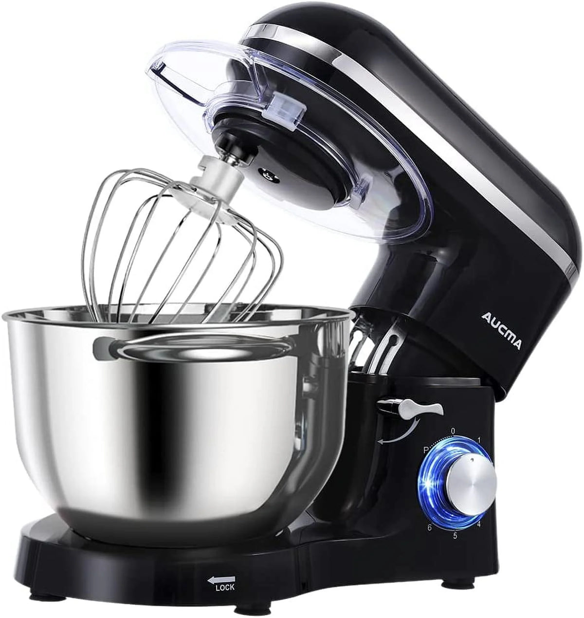 6.5-QT 660W 6-Speed Tilt-Head Stand Mixer with Dough Hook, Wire Whip & Beater P99103