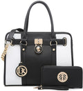 Top Handle Satchel Tote Shoulder Hobo Bag with Wallet Set 2pcs L4837